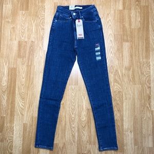 levi's womens sz 4 med 721 high rise skinny jeans slim Sculpt Stretch 27x30 Blue